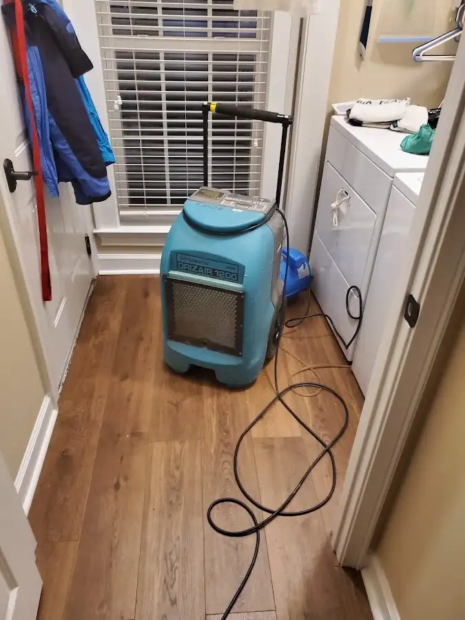 Commercial dehumidifier deployed for Flood Damage Cleanup in Lima