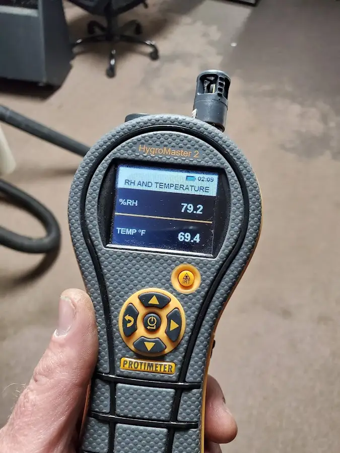 Moisture meter humidity assessment for Fire & Smoke Damage Restoration in Lima